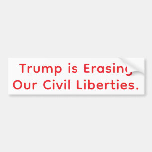 Trump's War On Civil Rights Hankamer Artjunkhaus Bumper Sticker
