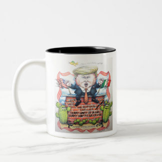 TRUMPTY DUMPTY SAT ON A WALL Two-Tone COFFEE MUG