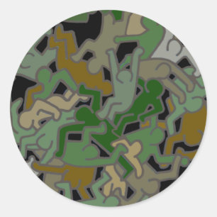 Trumpublicans Chaos Destroy Democracy Classic Round Sticker