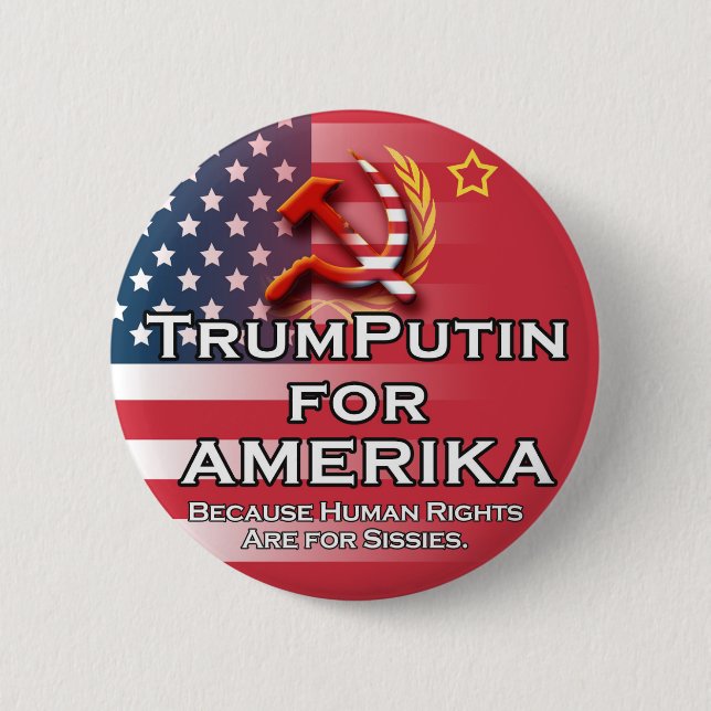 TrumPutin '16 6 Cm Round Badge (Front)
