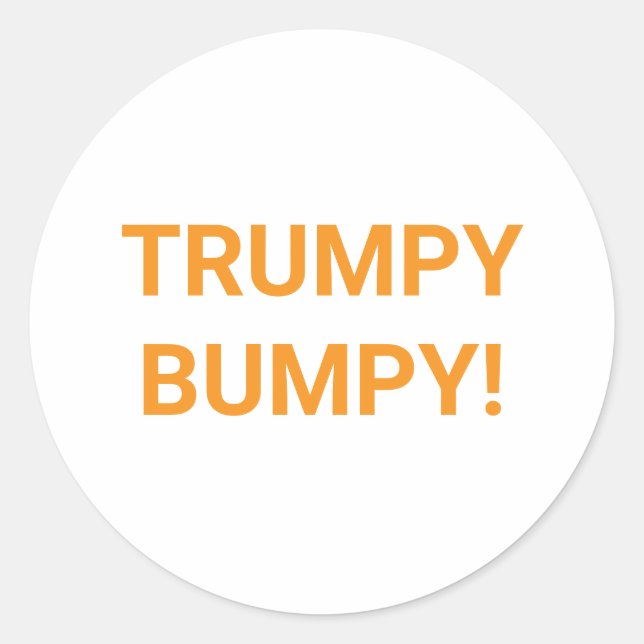 TRUMPY BUMPY Comic Splash-Art Hankamer Artjunkhaus Classic Round Sticker (Front)