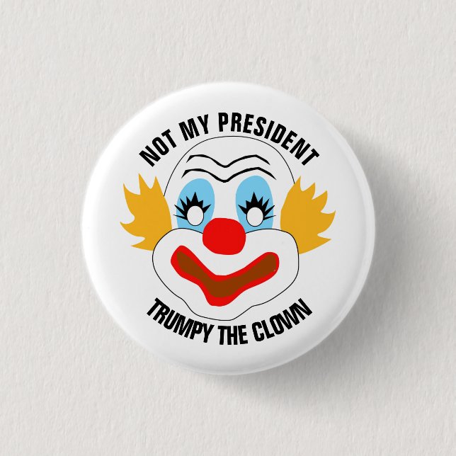 Trumpy The Clown 3 Cm Round Badge (Front)