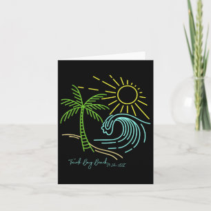 Trunk Bay Beach St John Usvi Bright Minimal Line A Card