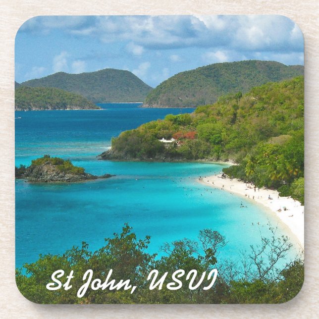 Trunk Bay, St John USVI Coaster (Front)