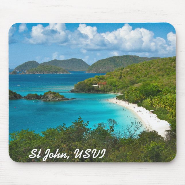 Trunk Bay, St John USVI Mouse Pad (Front)