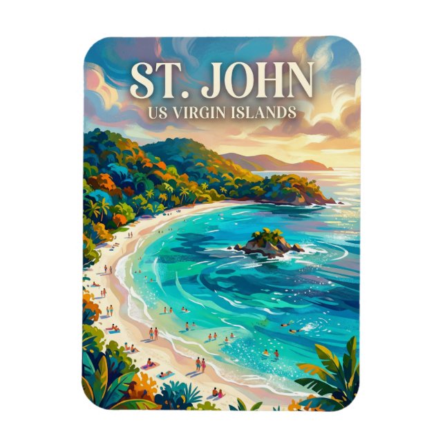 Trunk Bay US Virgin Islands Magnet (Vertical)