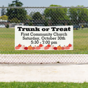 Trunk or Treat Fall Pumpkin Themed Community Event Banner