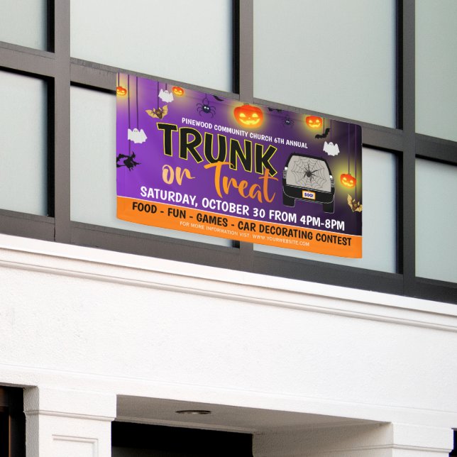 Trunk or Treat Halloween Banner (Outside Building)