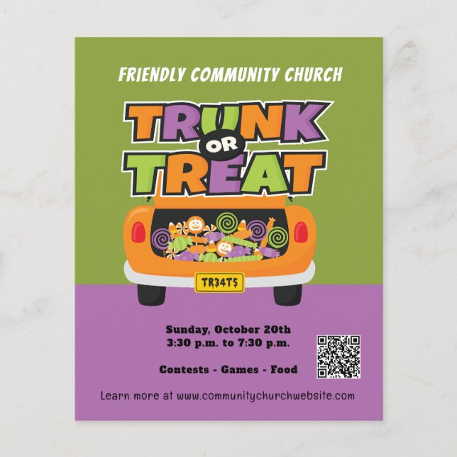 Trunk or Treat Halloween Banner Flyer (Front)