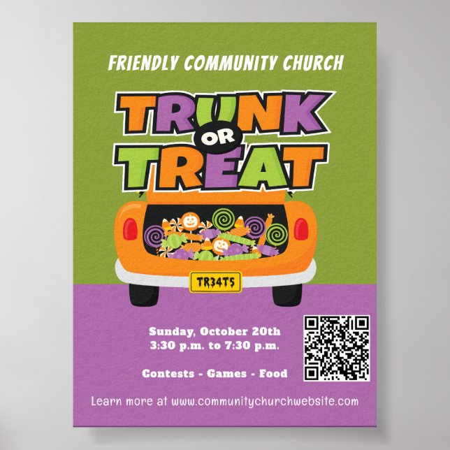 Trunk or Treat Halloween Event Poster (Front)