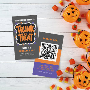 Trunk or Treat Modern Halloween Business Cards