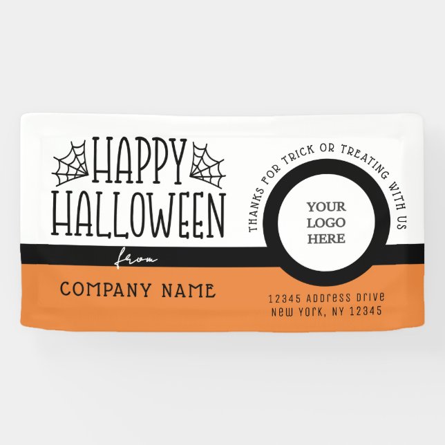Trunk or Treat Modern Halloween Logo Business Banner (Horizontal)