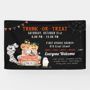 Trunk Or Treat   Modern Halloween Party Banner