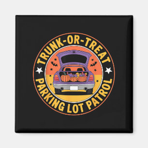 Trunk Or Treat Parking Lot Patrol Squad Halloween Magnet