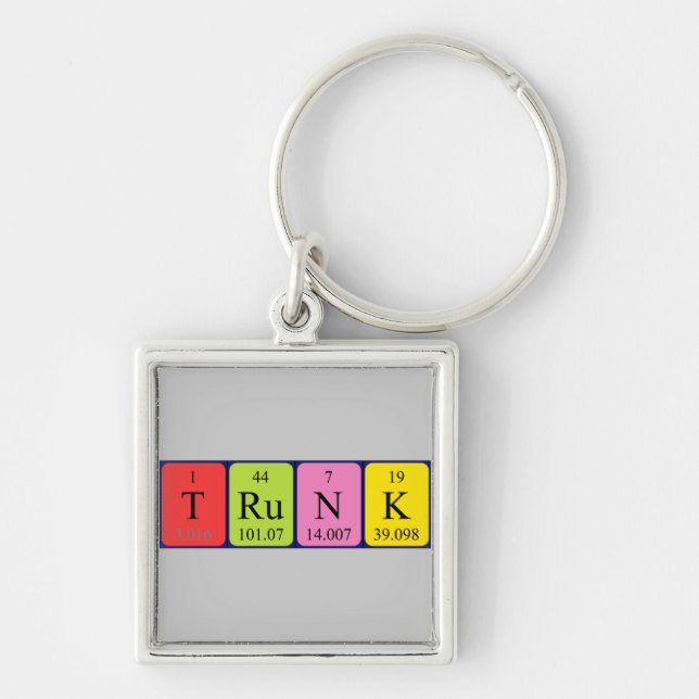 Trunk periodic table keyring (Front)
