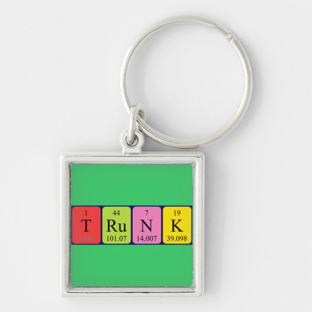 Trunk periodic table keyring (Front)