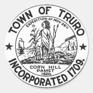 Truro Cape Cod Massachetts Town Seal Round Sticker