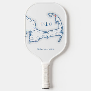 Truro, MA Navy Blue Monogram Pickleball Paddle
