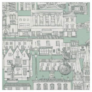Truro toile balsam duck egg fabric