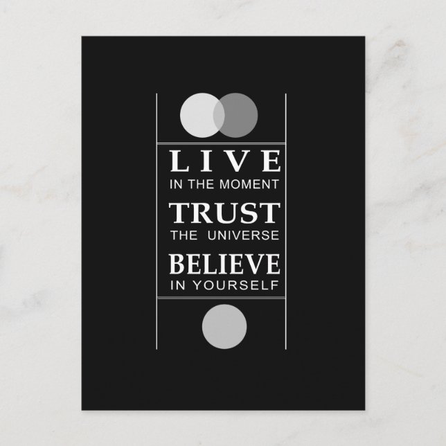 Trust Believe Inspirational Quote Postcard (Front)
