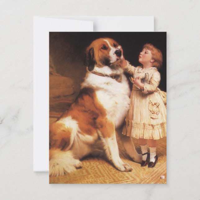 Trust by Charles Burton Barber, Saint Bernard Dog (Front)