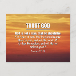TRUST GOD   Christian Encouragement Postcard
