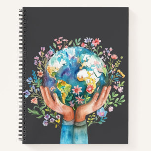 Trust God Christian Faith Inspired Earth Notebook