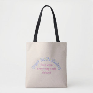 Trust God christian typography faith based Tote Bag