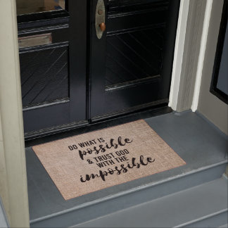 Trust God Inspiring Christian Doormat