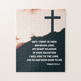 Trust God Psalm 13:5-6 Bible Verse Christian Jigsaw Puzzle