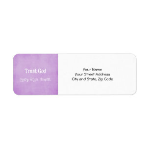 Trust God Quote Return Address Label