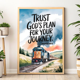 Trust God’s Plan for Your Journey Christian Art Poster