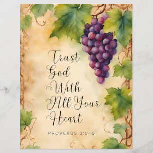 Trust God With All Your Heart Proverbs 3:5-6 Flyer