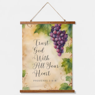 Trust God With All Your Heart Proverbs 3:5-6 Hanging Tapestry