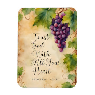 Trust God With All Your Heart Proverbs 3:5-6 Magnet