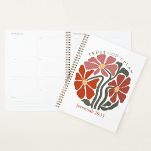Trust gods plan Bible Verse Wildflower Planner