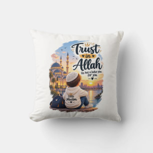Trust in Allah Throw Pillow - Islamic Home Decor