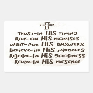 Trust in God Rectangular Sticker
