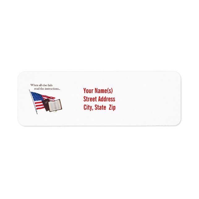 Trust in God Return Address Label (Front)