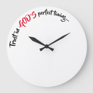 TRUST IN GOD'S PERFECT TIMING FAITH WALL CLOCK