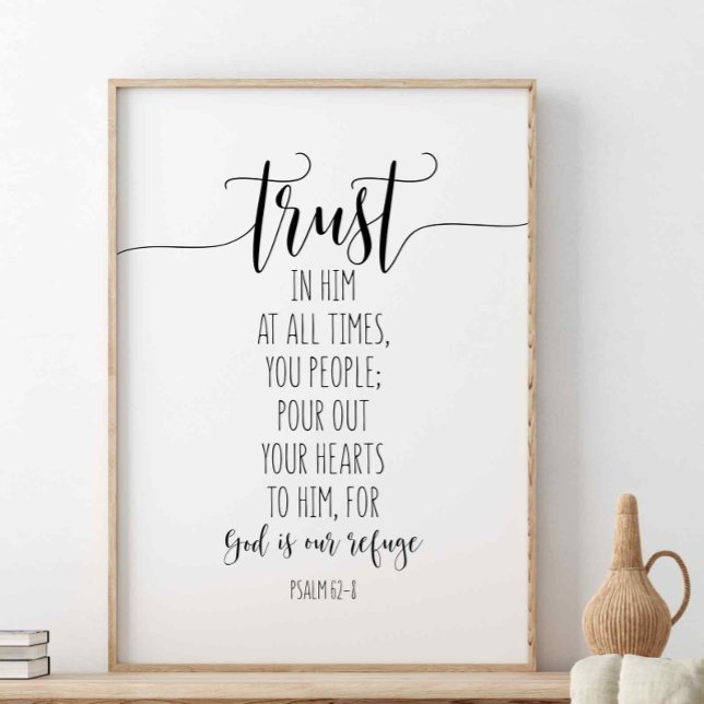 Trust In Him At All Times, Psalm 62:8 Poster (Creator Uploaded)