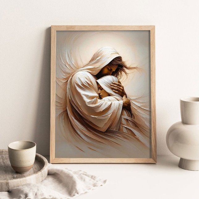Trust in Him, Christian Art, Jesus Christ and Girl Poster (Creator Uploaded)