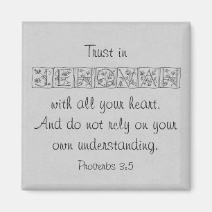 Trust in Jehovah...Scripture Magnet~Silver Magnet