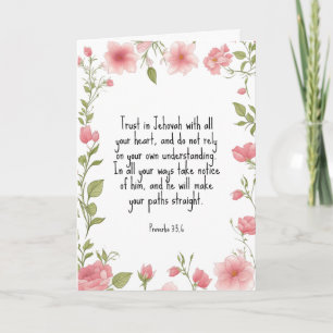 Trust in Jehovah with all your heart   JW Greeting Card