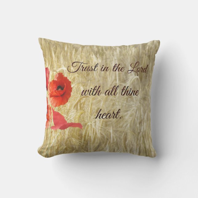 Trust in the Lord Bible Verse Cushion (Front)