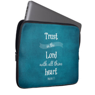 Trust in the Lord Bible Verse Laptop Sleeve