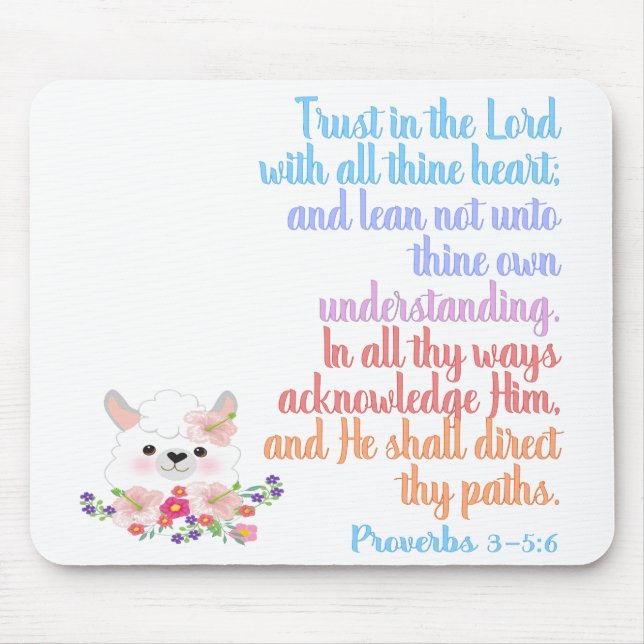 Trust in the Lord Bible Verse Mouse Pad (Front)