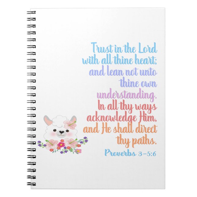 Trust in the Lord Bible Verse Notebook (Front)