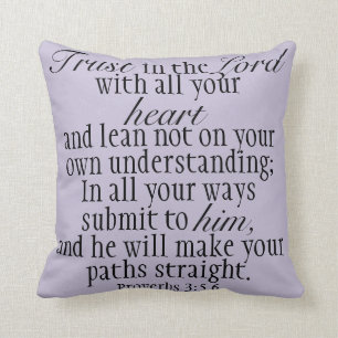 Trust in the Lord Bible Verse Pillow