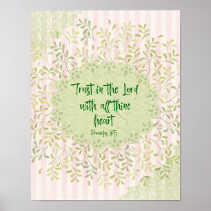 Trust in the Lord Bible Verse Poster